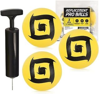 IMPRESA [3 PK] Replacement Balls Compatible with SpikeBall, Regulation Replacement Balls Compatible with SpikeBall Pro Set, Balls & Pump for Outdoor Game