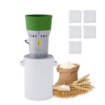 EVERYGROW Electric Grain Mill Grinder, 1000W, 6.6 Gallons, Dust-Free, 5 Screens, Green & White