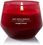 Yankee Candle Studio Medium Candle, Red Apple Wreath, 10 oz: Long-Lasting, Essential-Oil Scented Soy Wax Blend Candle | 40-65 Hours of Burning Time