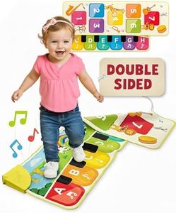 Move2Play, Double Sided Piano Mat | 50+ Sounds & Songs | 1, 2, 3, 4+ Year Old Gift & Birthday Present | Baby, Toddler, Boy, & Girl Age 12, 18, 24+ Month Old