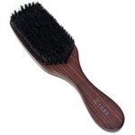 Kobe Astaire Large Club Detangle Hair Brush with Natural Boar Bristle - Dark Wood long Handle with Ridged Back. Ideal Beard or hair brush that oozes quality. A great hairbrush for men or women.