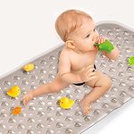 Sheepping Baby Bath Mat for Tub Non Slip Extra Long Cover Bathtub Mat for Toddler Kids 40 X 16 Inch - Eco Friendly Infant Bath Tub Mat with 200 Big Suction Cups,Machine Washable Shower Mat