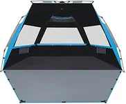 SEBOR Beach Tent, Deluxe XL Beach Tent Pop Up Shade for 4-6 Person, UPF 50+ with Dark Shelter Technology, Easy Set Up and Portable Beach Tent Sun Shelter