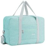 for Easyjet Airlines Cabin Bag 45x36x20 Underseat Foldable Travel Duffel Bag Holdall Tote Carry on Luggage Overnight for Women and Men 25L (Thick Series Mint Green (with Shoulder Strap))
