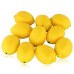 Amison Fake Fruit Lemon, Home House Kitchen Party Decoration Artificial Lifelike Simulation Yellow Lemon 10pcs Set (10pcs)