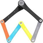 FoldyLock Compact Folding Bike Lock - Award Winning Patented High Security Cut Proof Bicycle Lock - Heavy Duty Anti Theft Smart Secure Guard with Key and Case for Bikes or Scooters - 33.5"