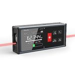 Bilateral Laser Measurement Tool, Bauihr 393ft/120M Dual Laser Distance Meter, Rechargeable Laser Measure with Color Backlit LCD Display, Digital Angle, M/in/Ft Unit Switching