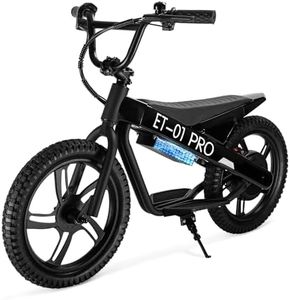 RIOUIO Kids Electric Bike, 350W Motor, 15.5 MPH, 36V 5.2Ah, 10 Miles, 16" Tires, Dual Braking System, Suitable for Riders Aged 6 and Above, Youth Off-Road Electric Bicycle