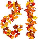 Whaline 2 Pcs Artificial Autumn Map