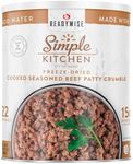 ReadyWise Simple Kitchen Seasoned Ground Beef Crumbles, 22 Servings – Freeze-Dried Meat for Emergency Food Supply, Long-Term Storage, Camping, Survival, MRE, and Disaster Preparedness, #10 Can