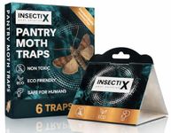 Pantry Moth Monitoring Traps (6 Pack) | Sticky Pheromone Traps for Kitchens, Cupboards & Food Storage Areas | Detect Food & Grain Moth Activity | Odourless Indoor Monitoring