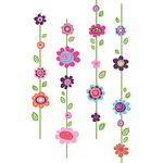 RoomMates RMK1622GM Flower Stripe Wall Decals