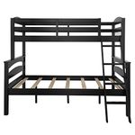 DHP Brady Wood Bunk Bed Frame, Twin Over Full, Black