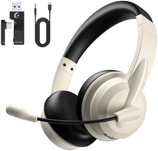AOC Wireless Headset with Mic for Work, AI Noise Cancelling, Bluetooth