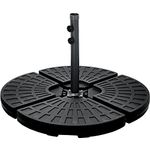 Denny Shop Set of 4 Outdoor Umbrella Cantilever Parasol Base Stand With Sand & Water Filled Weights by Crystals® (Fan Shape Parasol Base)
