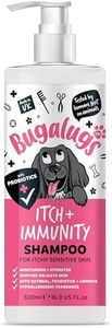 Bugalugs Itch & Immunity Dog Shampoo Sensitive Skin - Professional Pet Grooming for Smelly Puppies and dogs with Probiotics (Shampoo 500ml)