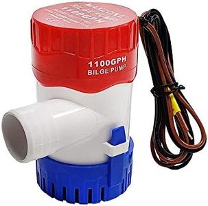 Submersible Boat Bilge Water Pump 12v 1100gph Non-Automatic Marine Electric Bilge Pump for Ponds, Pools, Spas Silent, Boat Caravan RV Submersible