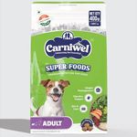 Carniwel Dry Dog Food with Superfoods | 100% Vegetarian | Fresh & Natural Ingredients | Highly Palatable | GMO Free | Premium Nutrition for Small Dogs, Adult, 400 gm