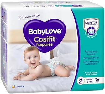 BabyLove Cosifit Infant Nappies Size 2 (3-8kg) | 1 Month Supply 228 Pieces (3 X 76 pack)