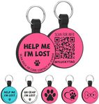 MYLUCKYTAG Silent Silicone QR Code Pet ID Tags Dog Tags - Pet Online Profile - Scan QR Receive Instant Pet Location Alert Email