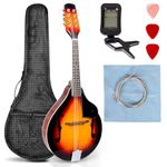 LOMUTY A Style Mandolin Instrument, 8 String Acoustic Mandolin, Useful for Mahogany Wood Mandolins Beginners Adult or Kid