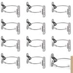 Kamtop 12 Pack Furniture Straps, Anti-Tip Metal Furniture Anchors, Baby Proofing Anti-Collision Furniture Wall Straps Child Safety Earthquake Straps Baby Pet Protection Furniture Strap Set, Sliver