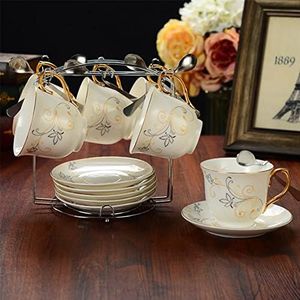 YY YEARCHY Coffee Cup Stand Holder Display Stand Mug Tea Rack Cup and Saucer Countertop Storage Organizer Dryer Hook Decoration