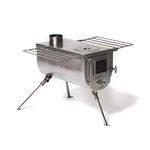 Winnerwell Woodlander Large Tent Stove | Portable Wood Burning Stove for Tents, Shelters, and Camping | 1500 Cubic Inch Firebox | Precision Stainless Steel Construction | Includes Chimney Pipe