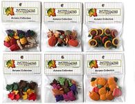 Buttons Galore 70+ Assorted Autumn Buttons for Sewing & Crafts - Set of 6 Button Packs - Leaves, Pumpkins, Sunflowers & More