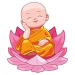 Artvibes Fridge Magnet Cute Little Monk Decorative Magnet for Refrigerator|Almirah|Washing Machine(RM_7015)