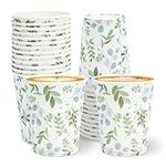 AnyDesign 50Pcs Greenery Paper Cup 