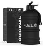 Fuel24 Jug - 2.2 Litre Water Bottle - Extra Strong Flex Material - Drop Proof, Pop or Straw Cap Options - 2.2L Large Gym Sports Bottle, BPA FREE