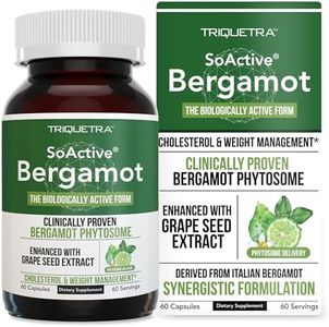 SoActive Bergamot: 2.5X More Effective, Italian Citrus Bergamot Phytosome - Clinically Validated | Enhanced with Grape Seed Extract - Supports Cholesterol & Weight Management (60 Capsules)