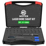 MidTen Laser Bore Sight Kit with Button Switch, Professional Red/Green Laser Bore Sighter with 32 Adapters for 0.17 to 12GA Calibers, Powerful Hunting Equipment