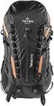 TETON Sports Talus 2700 Backpack; Lightweight Hiking Backpack for Camping, Hunting, Travel, and Outdoor Sports; Included Poncho Covers You and Your Pack from Rain or Use it as a Shelter, Black, 26" x 11" x 9"