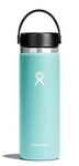 HYDRO FLASK - Water Bottle 591 ml (20 oz) - Vacuum Insulated Stainless Steel Water Bottle with Leak Proof Flex Cap and Powder Coat - BPA-Free - Wide Mouth - Dew