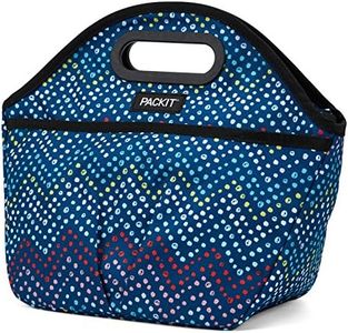 PACKIT Freezable Traveller Bag Picnic Cooler Lunchbag, Dottie Chevron, 72063, 1 EA