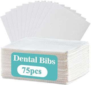 MAQIHAN 75pcs Dental Bibs Disposable - Disposable Dental Bibs Dentist Tattoo Bibs White Dental Bibs for Nails Patient Bibs White Towels Tattoo Table Covers Dental Pads Mats Paper Sheets Lash Supplies