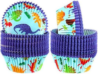 200 Pieces Dinosaur Cupcake Wrappers Dinosaur Cupcake Liners Dinosaur Paper Muffin Baking Cups for Baby Wedding Shower Birthday