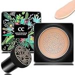 Mushroom Head Air Cushion CC Cream Foundation BB Cream Foundation Makeup Moisturizing CC Cream Liquid Foundation,Concealer Lasting Makeup Foundation Even Skin Tone Makeup Base Primer(Natural)