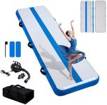 Tuxedo Sailor Inflatable Gymnastics Mat with Electric Pump, Storage Bag, Repair Kit–Air Mat for Home Training, Cheerleading, Yoga