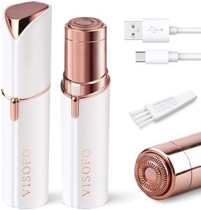 Facial Hair Removal for Women | Upper Lip Mustache Remover Device Face Shaver Woman Chin Peach Fuzz Electric Trimmer Dermaplane Female Razor Ladies Tweezers Lady Epilator Girls by VISOFO (White)