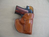 Browning 1911 380 Leather Clip On OWB Belt Concealment Holster CCW - TAN RH