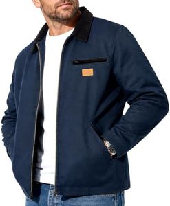 RAOENJADO Men's Detroit Jacket Vintage Relaxed Fit Utility Coat Windbreaker