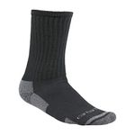 Carhartt Men's 3 Pack All-Season Cotton Crew Work Socks, Black,13-15 Sock/11-15 Shoe/XLarge
