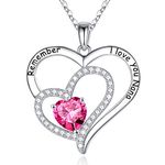 Nana Gifts Nana Birthston Necklaces, 925 Sterling Silver Birthstone Jewelry Necklace for Nana Mothers Valentines Day Gifts for Nana Christmas Birthday Gifts for Nana Grandma, Sterling Silver, created
