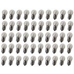 GutReise DC 50pcs E10 6V 0.3A 0.5W Warm White Bulb Light Bulbs Miniature Screw Base (6V)