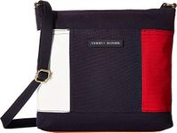 TOMMY HILFIGER Women's Th Flag Canvas Crossbody Bag, Navy, Numeric_7