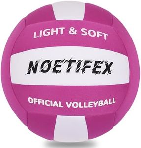 Noetifex Soft Volleyball-Super Soft Fabric Light Volleyball for Indoor Practice Safe and Quiet Kids Youth Beginners House Yard Training Practice Games(Deflated)