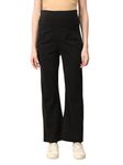 The Mom Store Maternity Knit Denims with Belly Support Pant | Stretchable Pregnancy and Post Partum Pant | Dark Wash | True Black | S